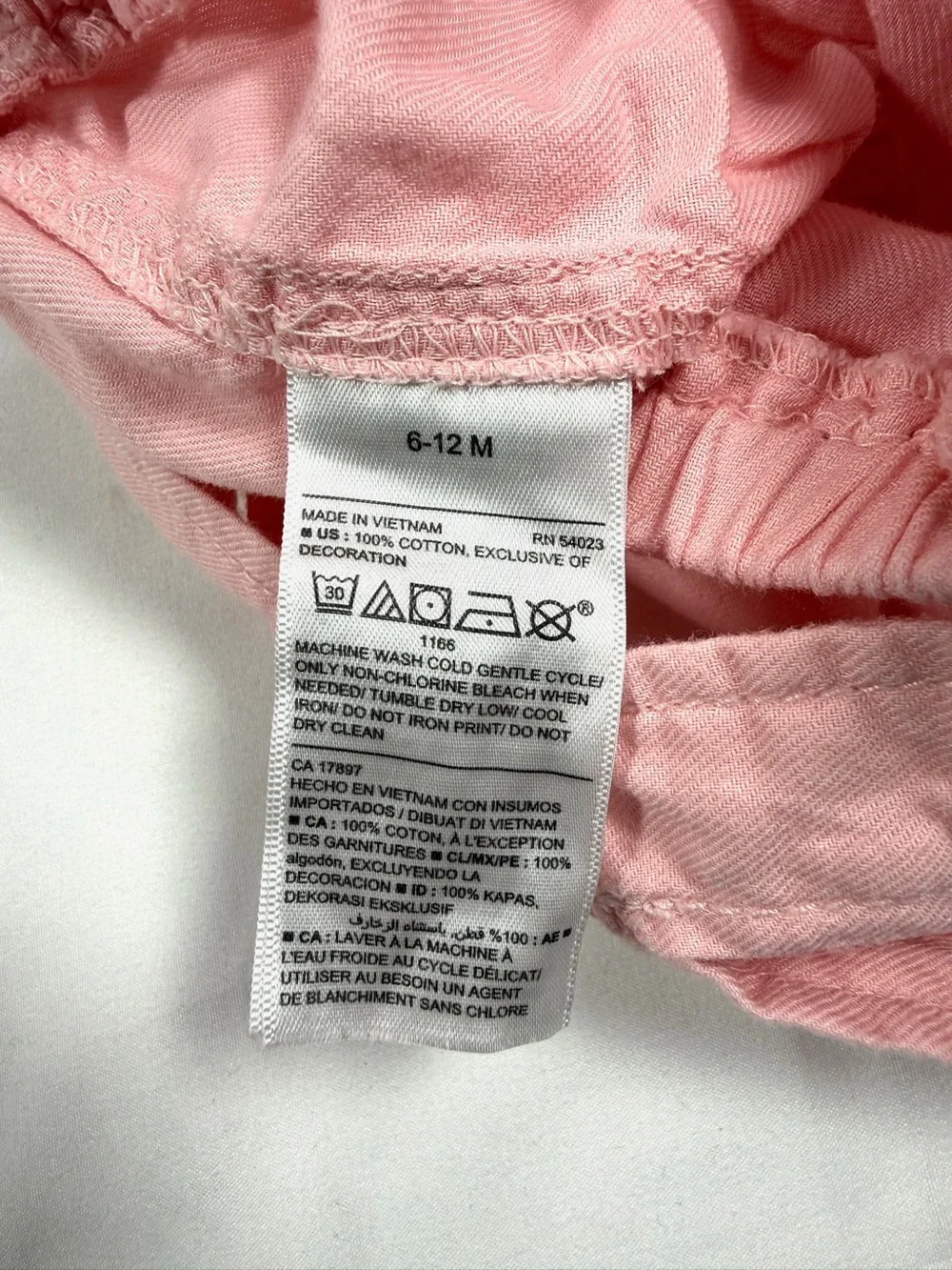 OLD NAVY Kitty Cat Bubble Romper Pink Cat Face Apron‎ Romper Cotton Size 6-12M